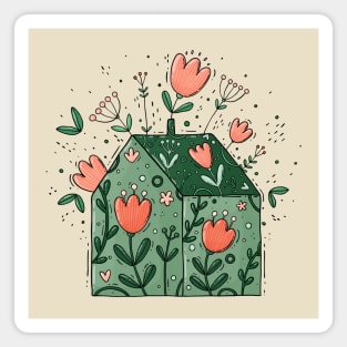 Blooming house Magnet